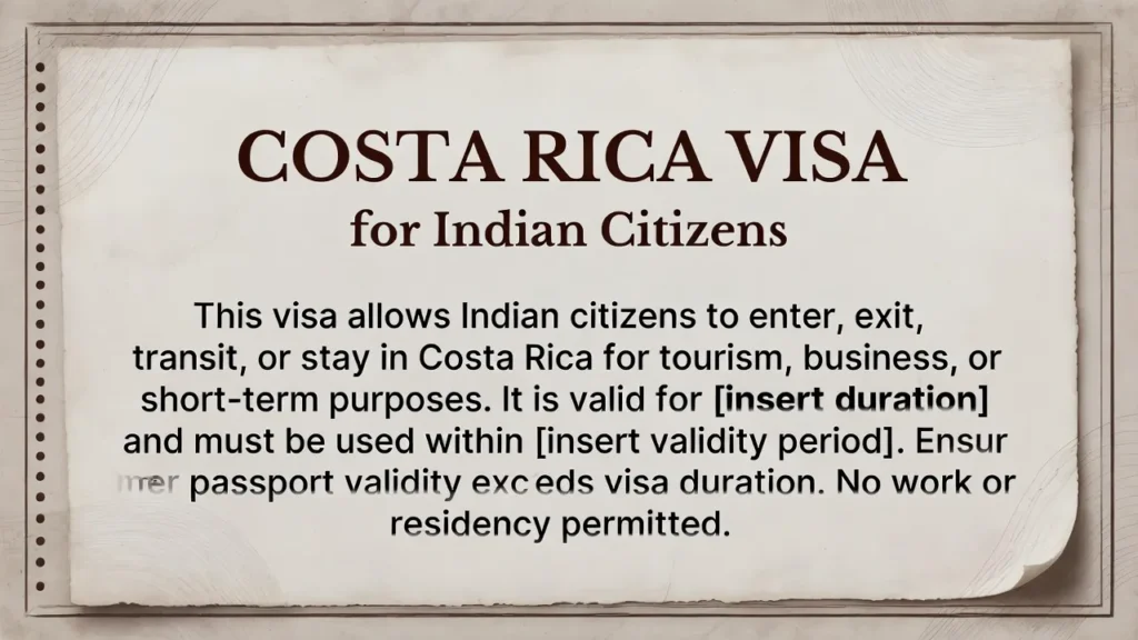 Costa Rica Visa for Indian Citizens: Your Complete Guide