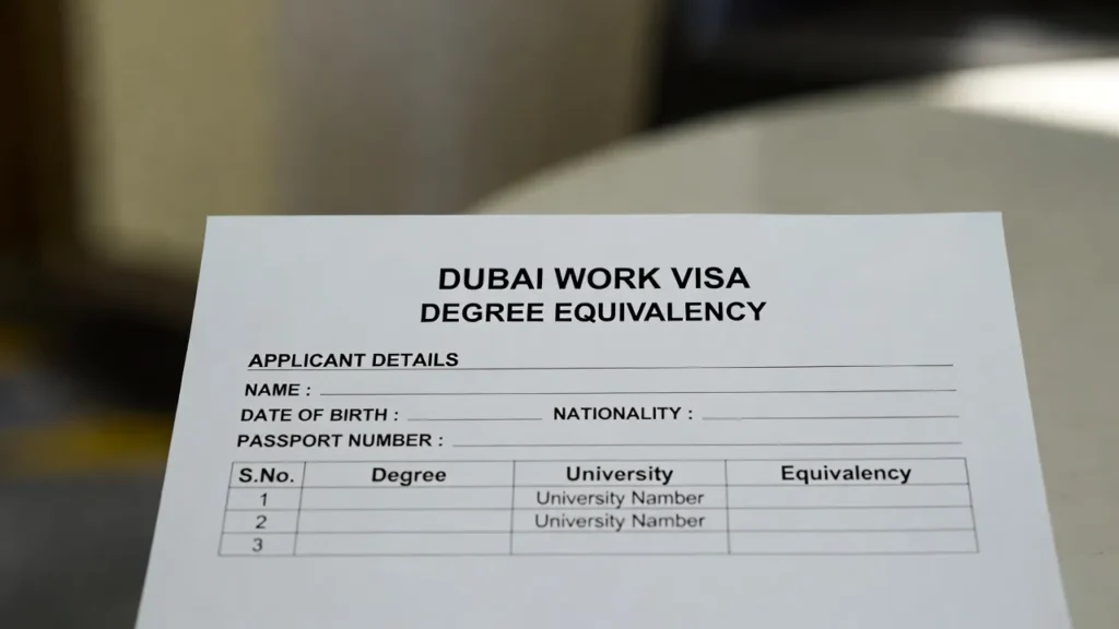 Dubai Work Visa Degree Equivalency Certificate: The Complete Requirements