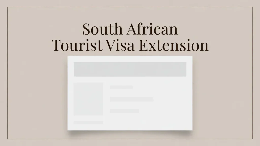 South African Tourist Visa Extension: Complete Guide to Extending Your Stay