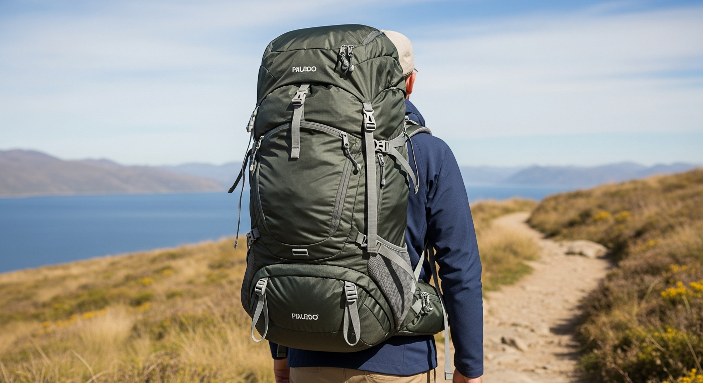 Traveler comfortably wearing a 30L backpack with ergonomic features on a trail Traveler comfortably wearing a 30L backpack with ergonomic features on a trail