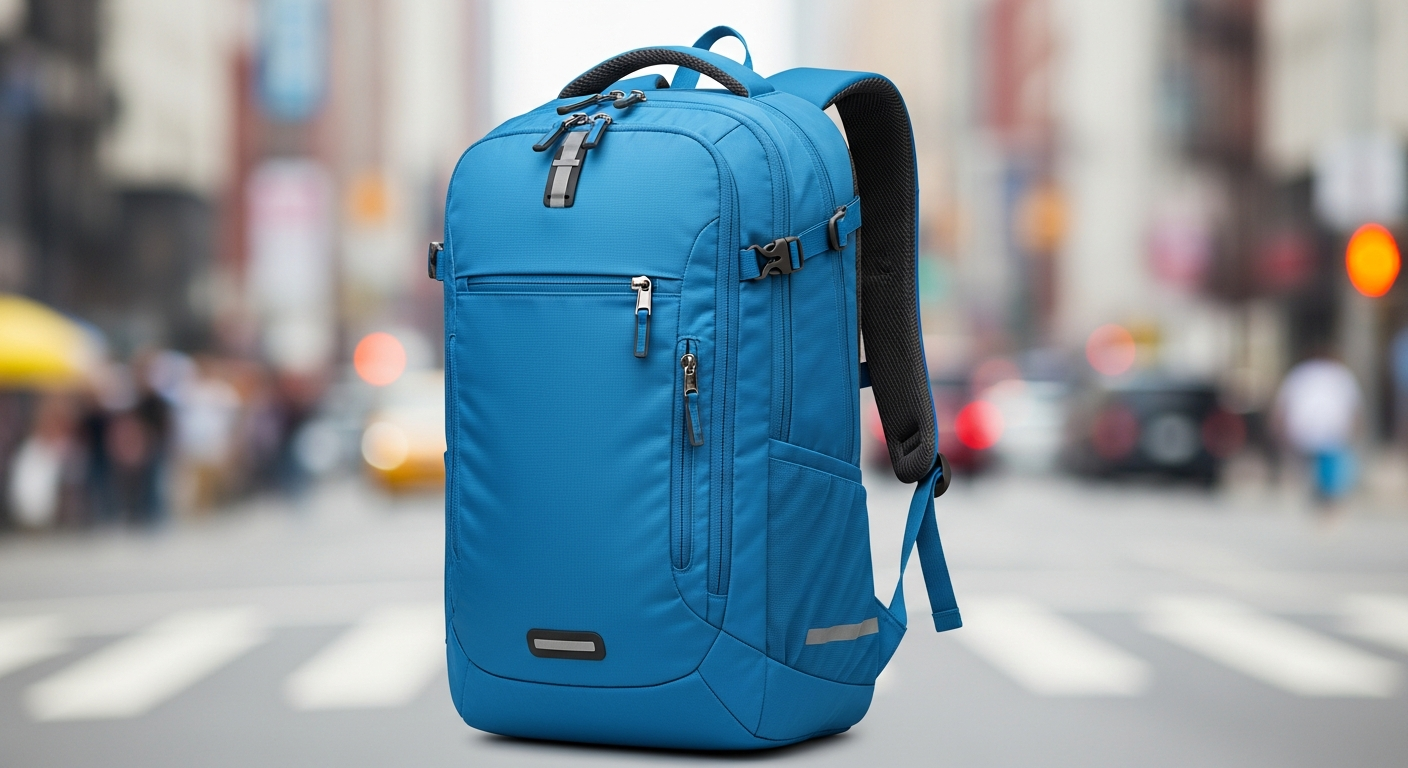 A stylish 35L travel backpack with smart features ready for an urban adventure. A stylish 35L travel backpack with smart features ready for an urban adventure.