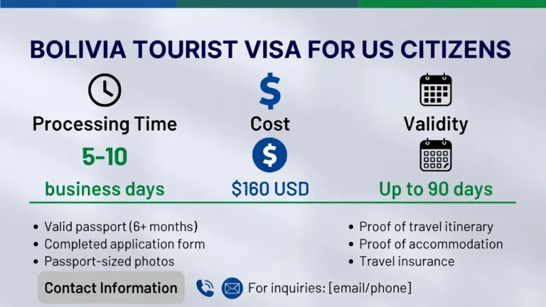 Bolivia Tourist Visa for US Citizens