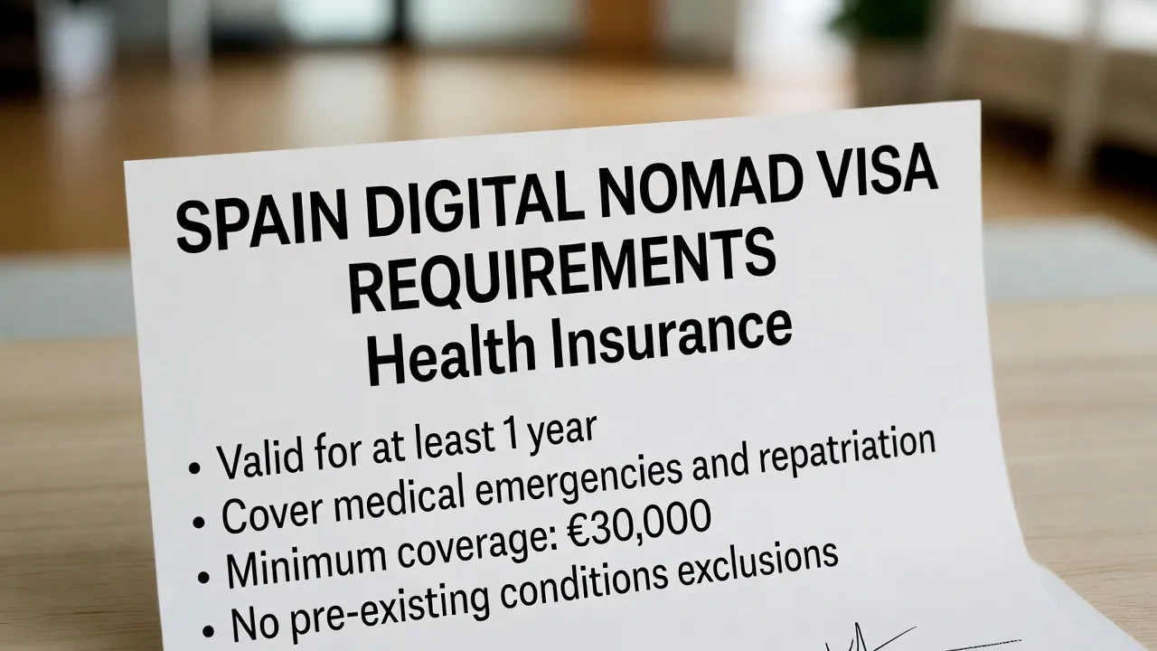 Spain Digital Nomad Visa Health Insurance Requirements