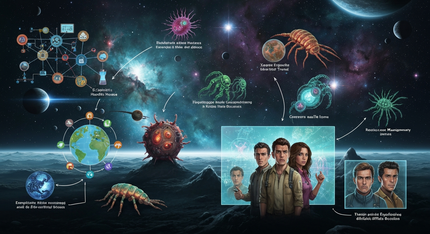 Infographic detailing the scientific, ethical, and resource challenges of xenos travel. Infographic detailing the scientific, ethical, and resource challenges of xenos travel.