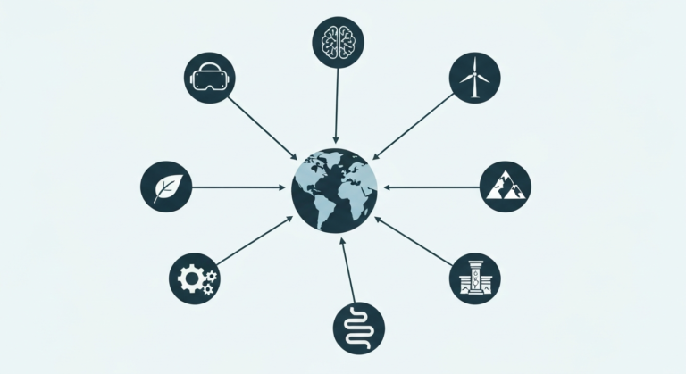 Infographic illustrating the core components of xstream travel, including technology, sustainability, personalization, and immersive experiences.