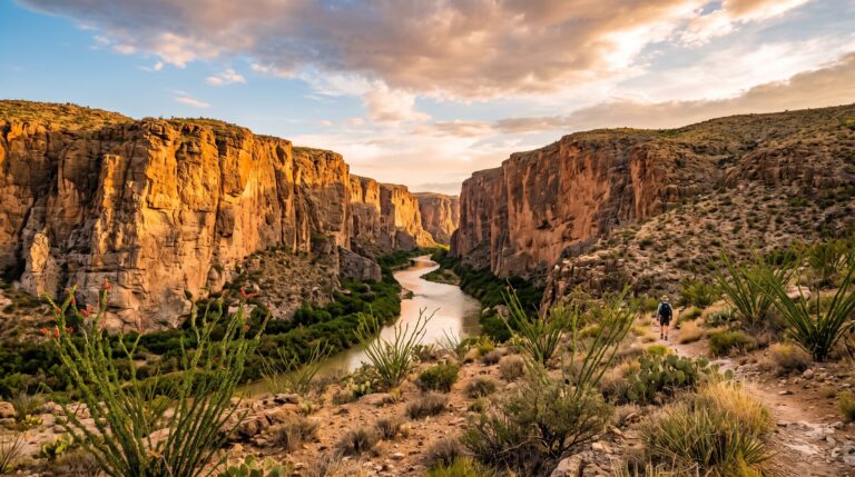 Rio Grande winding through Santa Elena Canyon at Big Bend National Park, Texas