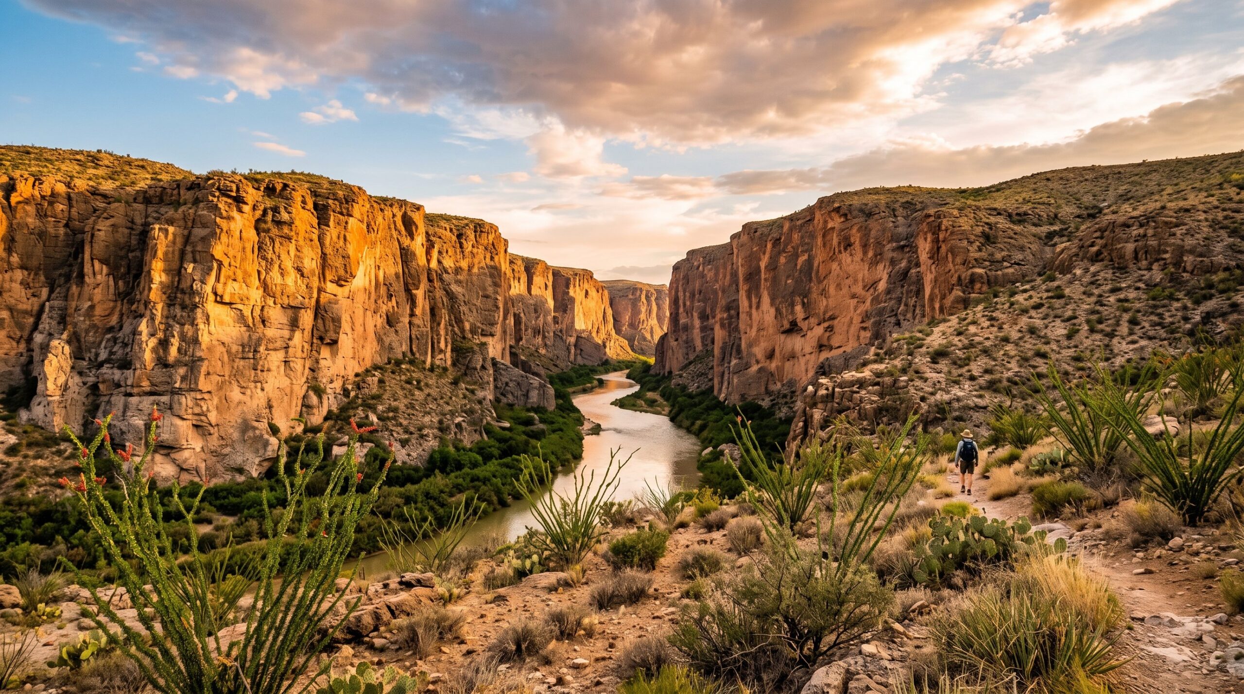 Rio Grande winding through Santa Elena Canyon at Big Bend National Park, Texas