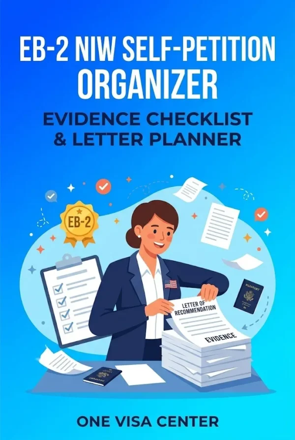 EB-2 NIW Self-Petition Organizer cover EB-2 NIW Self-Petition Organizer cover: evidence checklist and letter planner