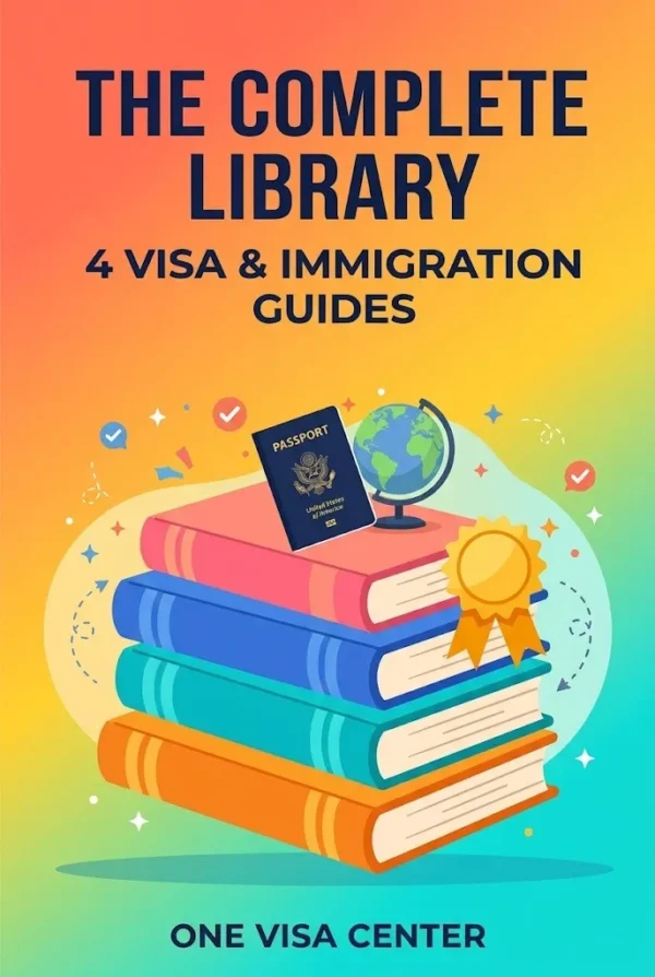 Complete Library visa guide bundle cover The Complete Library cover: visa guide bundle of 4 immigration PDFs